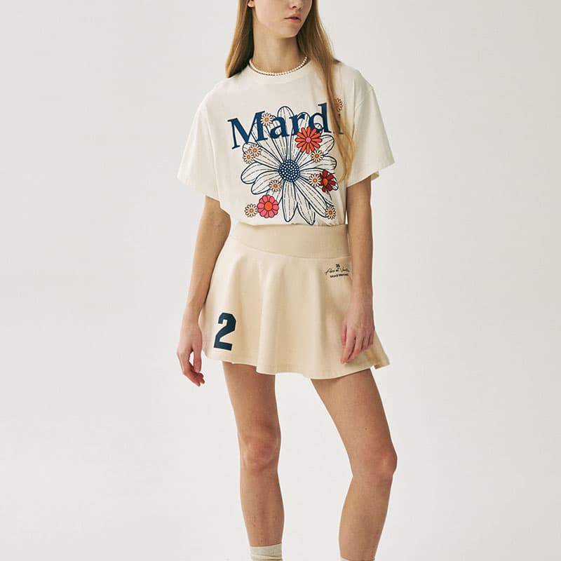 Юбка MARDI MERCREDI SS25 Флаер Мини Юбка ORIGINALIS 25Лак Кремовая Текстура Повседневная Короткая Юбка Корейский Стиль - изображение 4