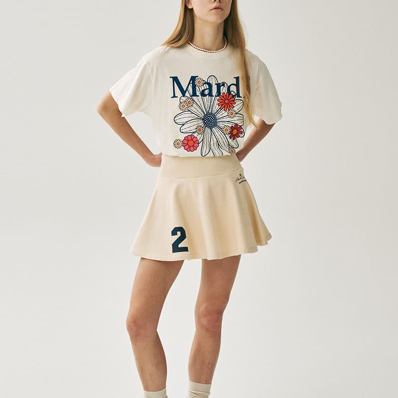 Юбка MARDI MERCREDI SS25 Флаер Мини Юбка ORIGINALIS 25Лак Кремовая Текстура Повседневная Короткая Юбка Корейский Стиль - изображение 2