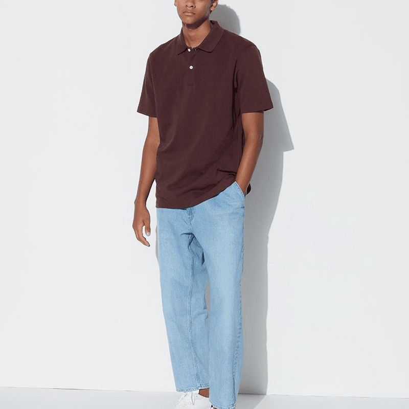 Футболка UNIQLO Polo Shirt Dark Red - изображение 2