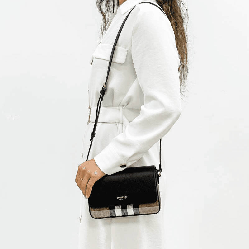 Сумка через плечо Burberry Crossbody Bag Black - изображение 9