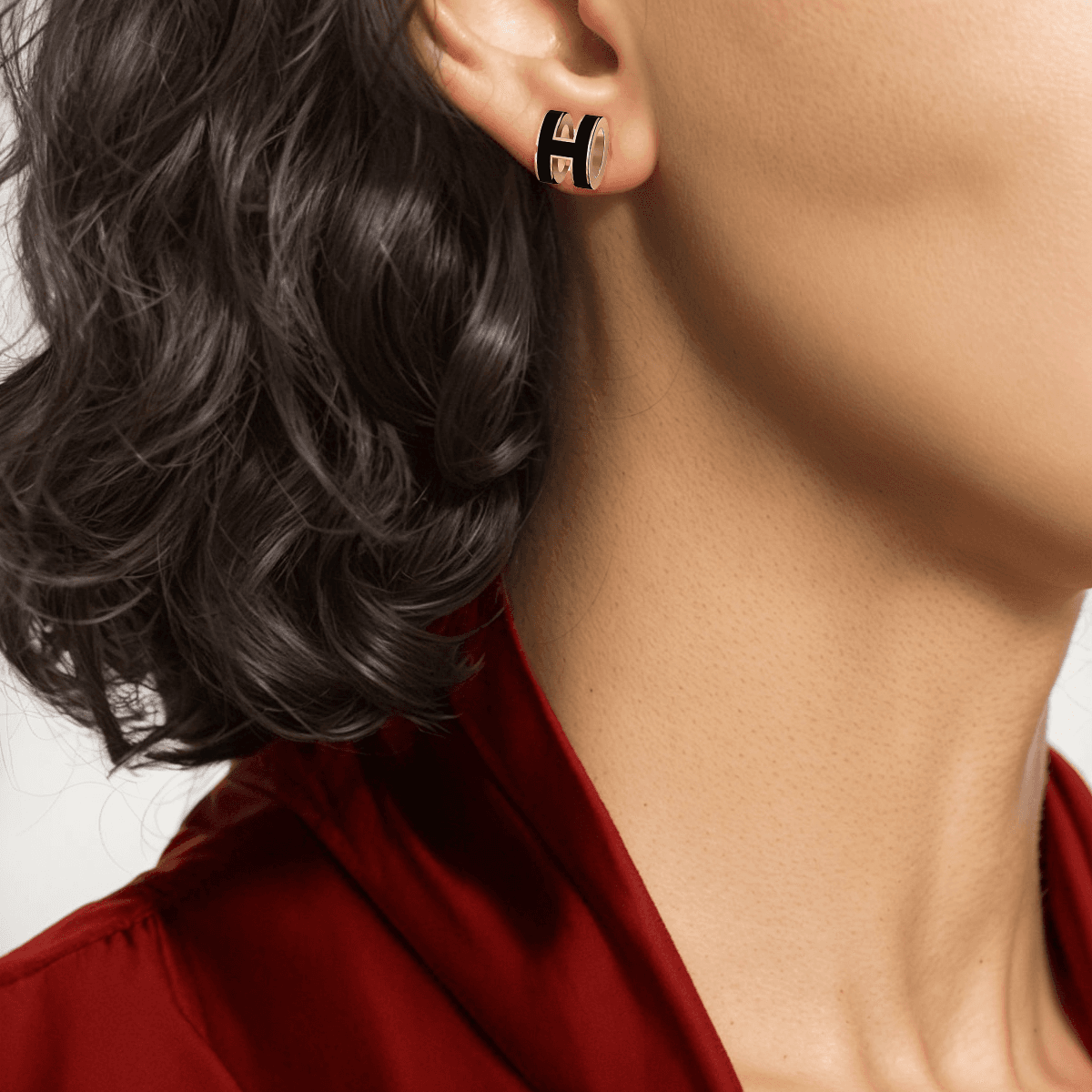 Серьги Hermes Mini Pop H Rose Gold - изображение 5