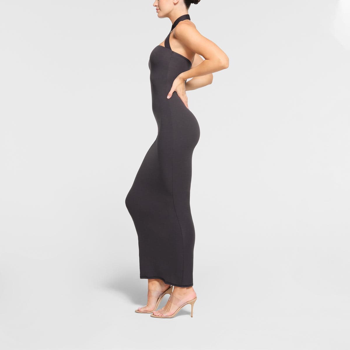 SKIMS Fits Everybody Wrap Long Slip Dress Onyx - изображение 4