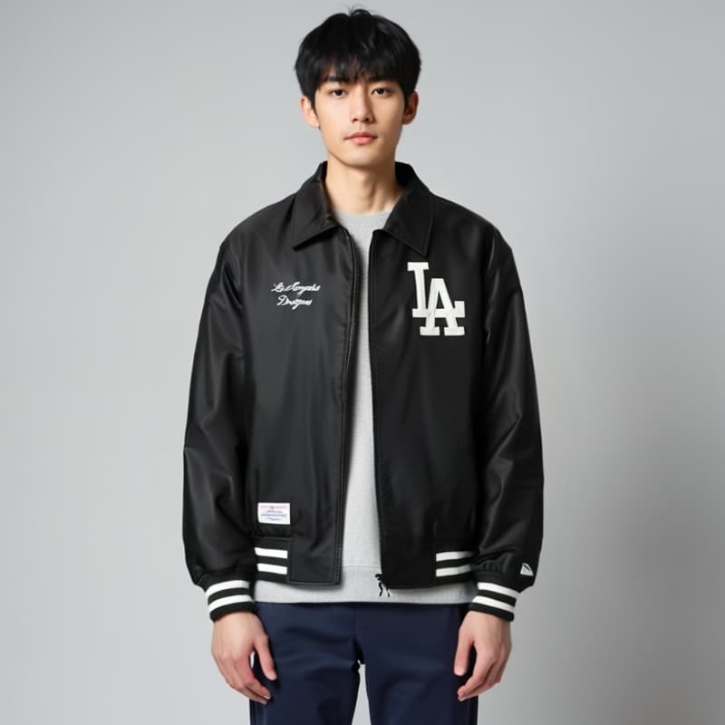 Куртка New Era x MLB Los Angeles Dodgers Jacket Black - изображение 4