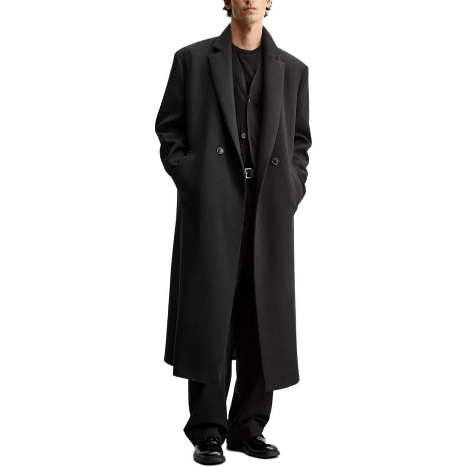 Пальто ZARA Long Coat Black - изображение 4