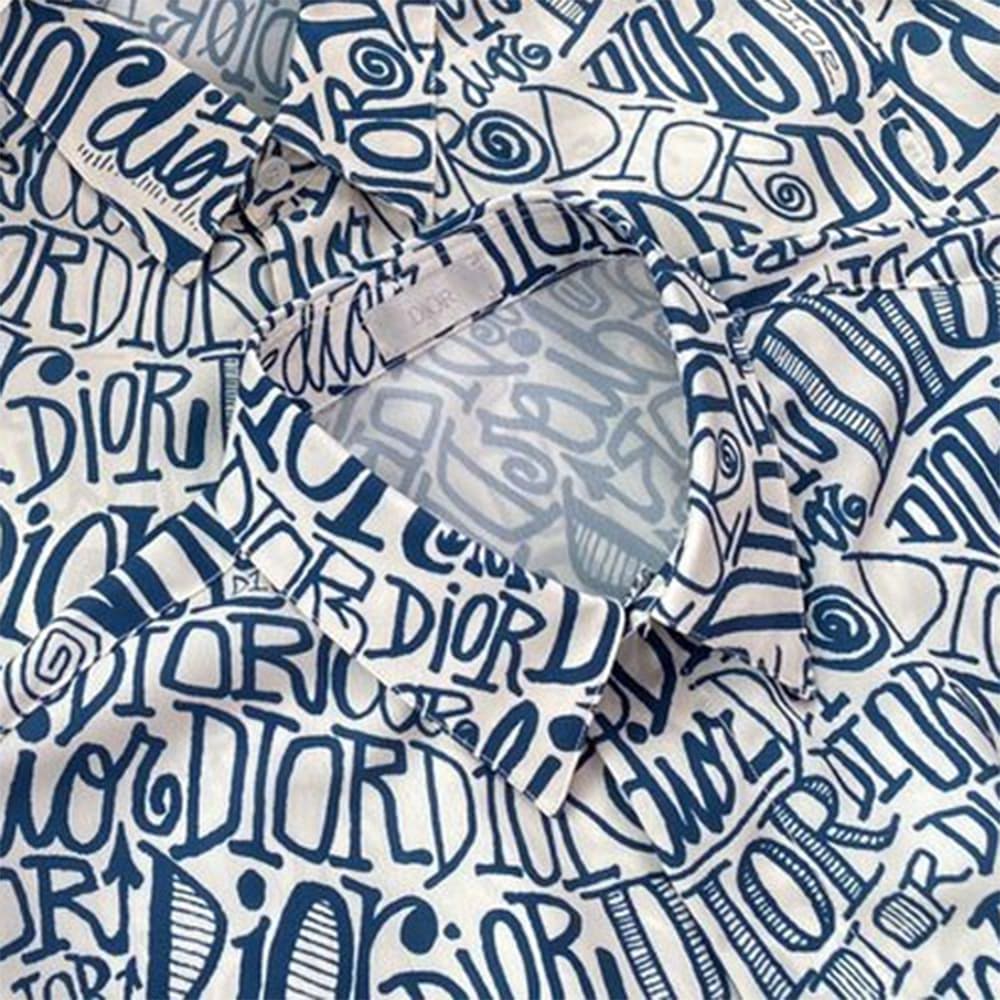 Кофта Dior x Shawn Logo Long Sleeve Shirt - изображение 5
