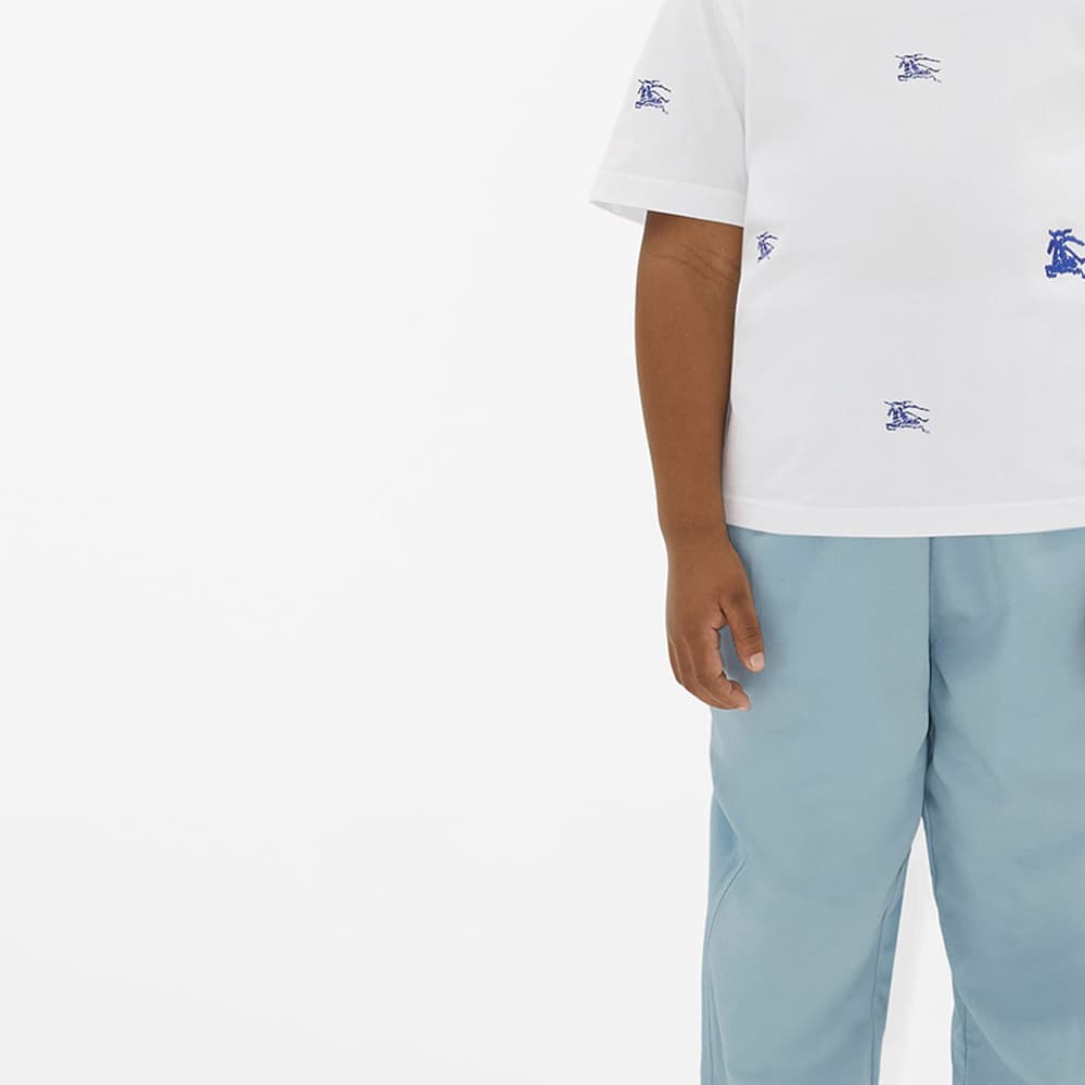 Футболка Burberry Logo Print T-Shirt Kids White - изображение 5