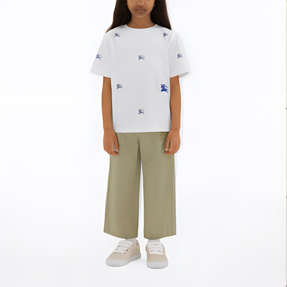 Футболка Burberry Logo Print T-Shirt Kids White - изображение 4