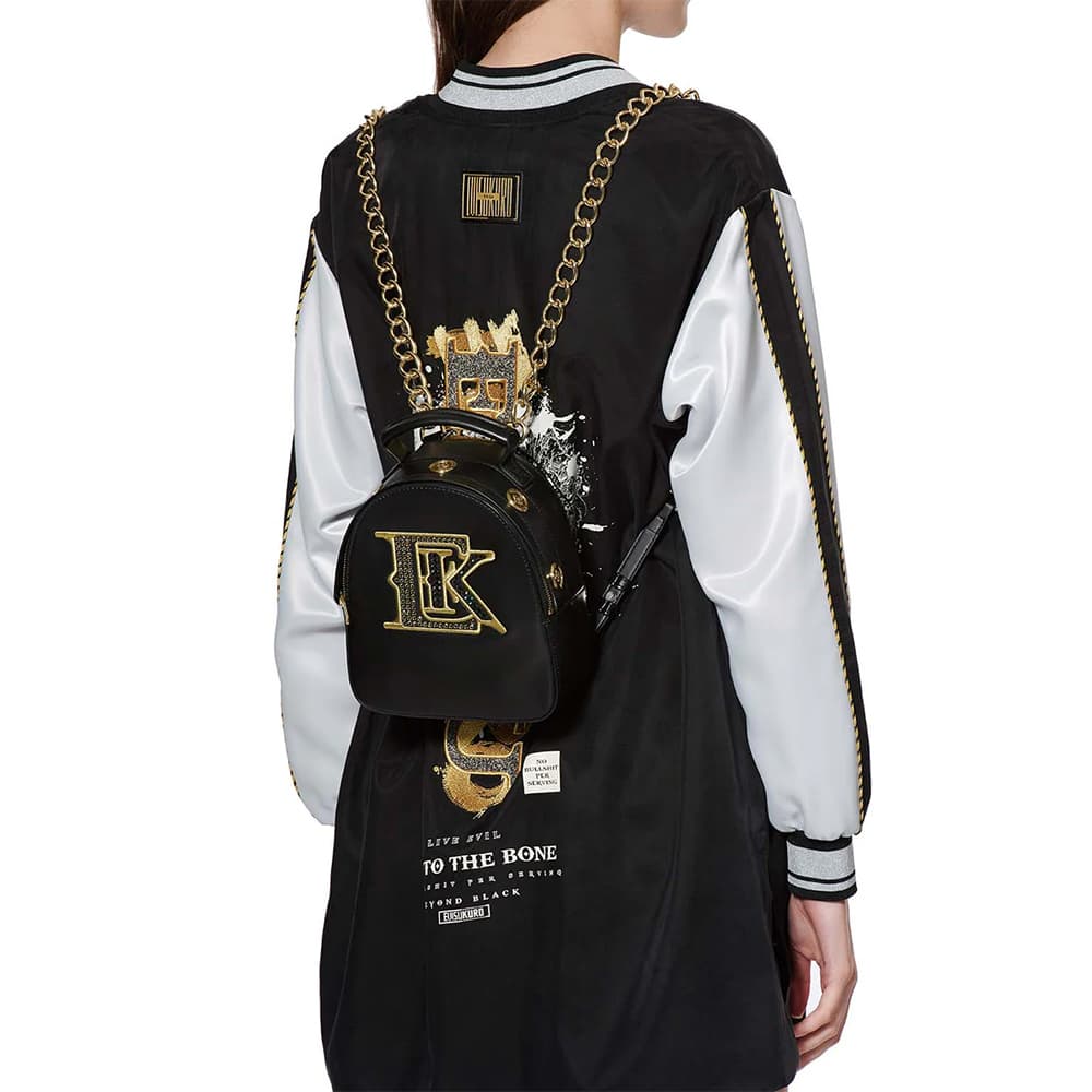 Рюкзак EVISU Logo Seagull Mini Backpack Black - изображение 3