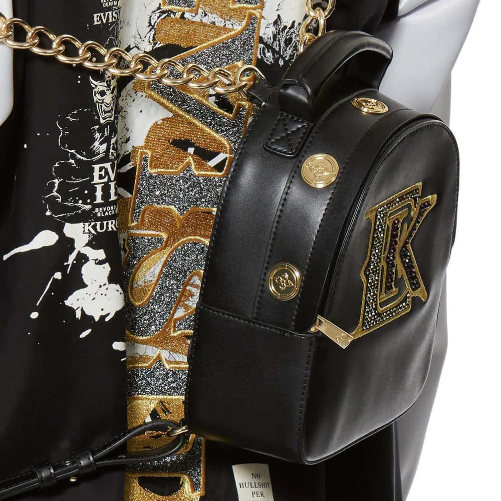 Рюкзак EVISU Logo Seagull Mini Backpack Black - изображение 5