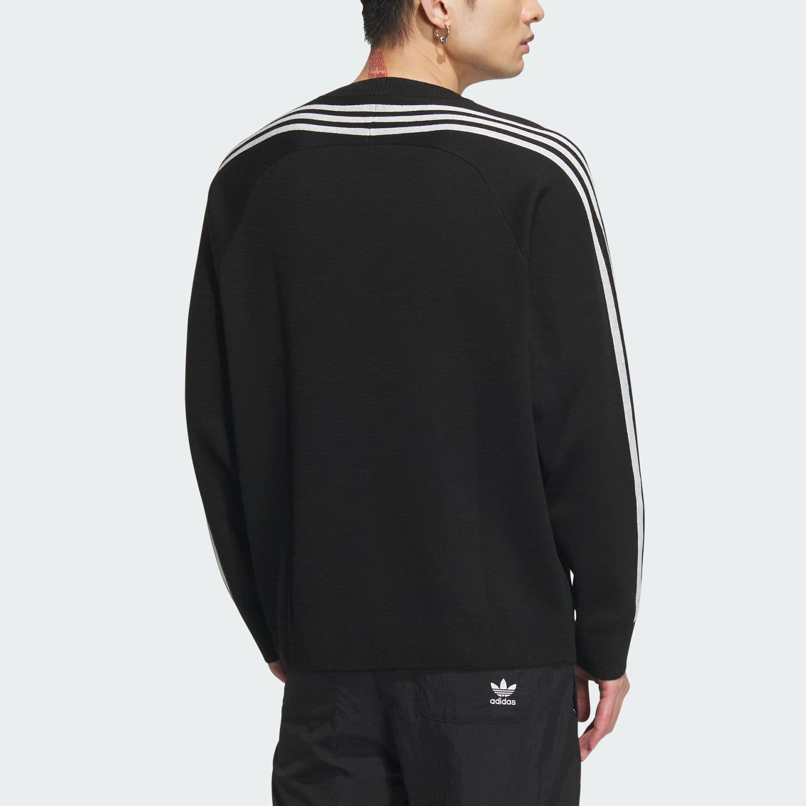 Кофта adidas Originals Knit Crewneck Sweatshirt Black - изображение 4