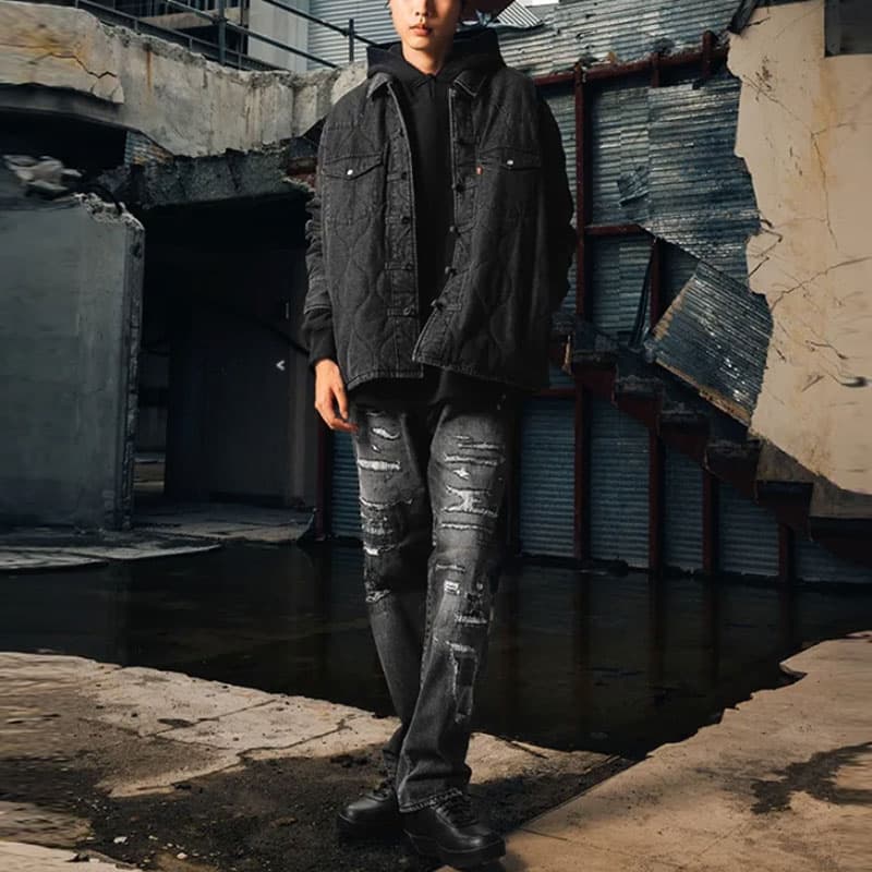 Штаны Levi’s x CLOT FW24 RGB Paisley Patch Jeans — фото 4