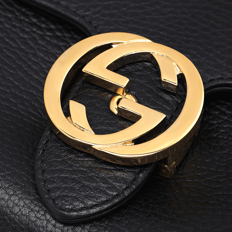 Мини-сумка Gucci Mini Black Leather Bag - изображение 5