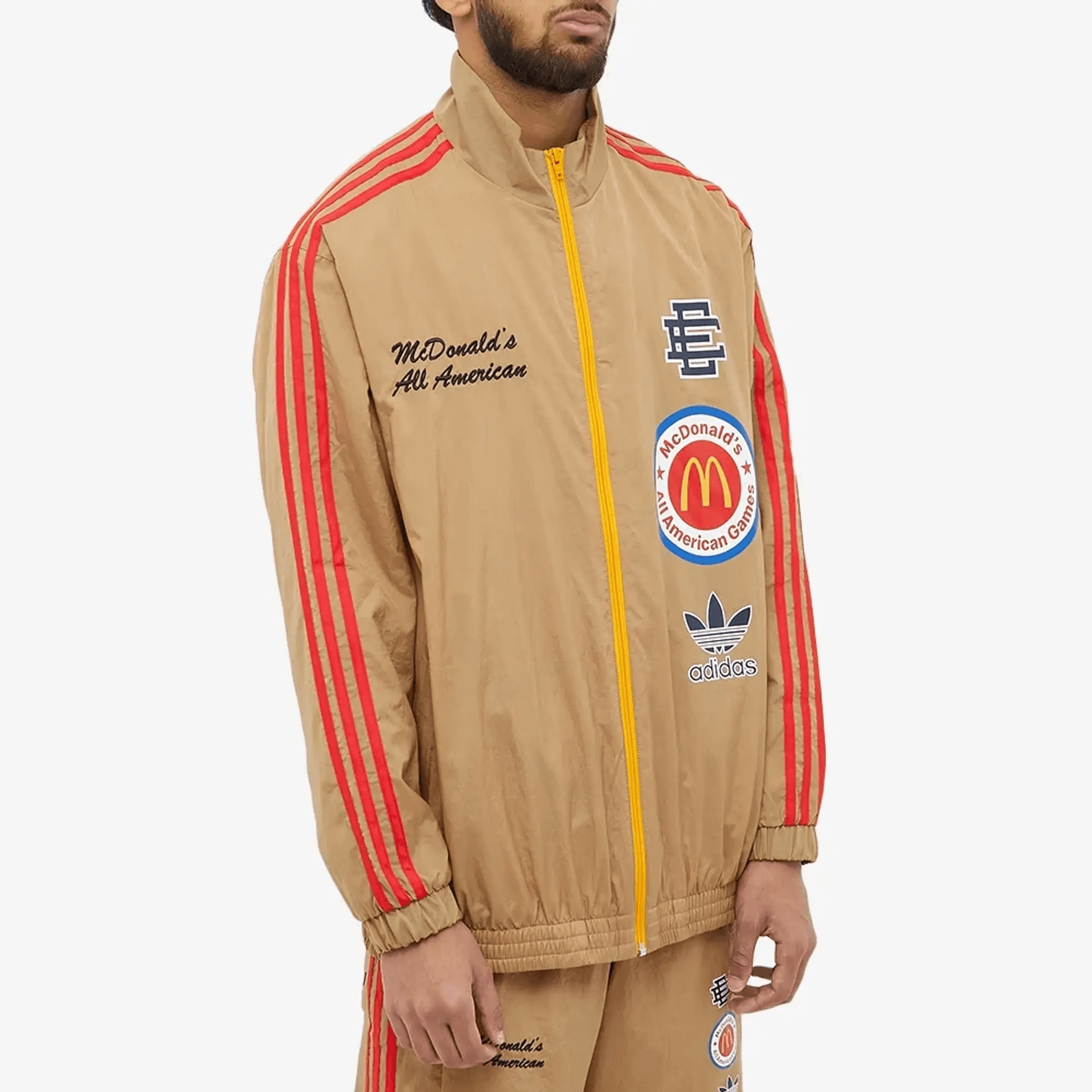 Куртка adidas x Eric Emanuel McDonald's Logo Track Jacket Brown - изображение 5