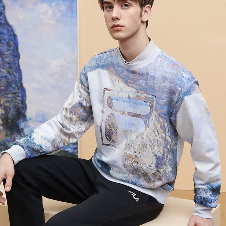 Кофта FILA x THE MET Logo Pullover Sweatshirt - изображение 4