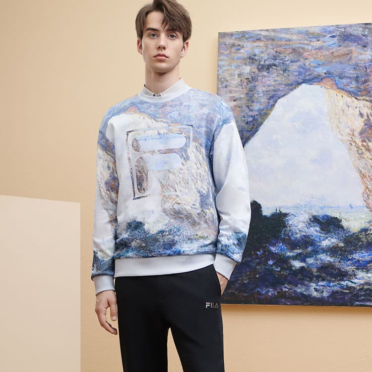 Кофта FILA x THE MET Logo Pullover Sweatshirt - изображение 3