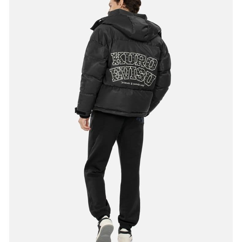 Зимняя куртка EVISU 2023AW Embroidered Down Jacket Black - изображение 5