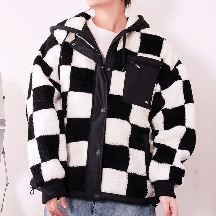 Пуховик Vans Checkerboard Sherpa Down Hoodie - изображение 5