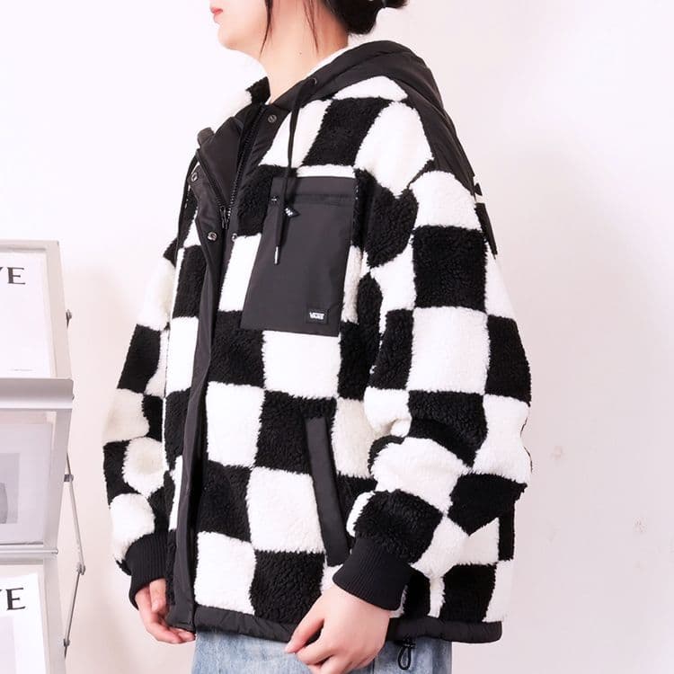 Пуховик Vans Checkerboard Sherpa Down Hoodie - изображение 6