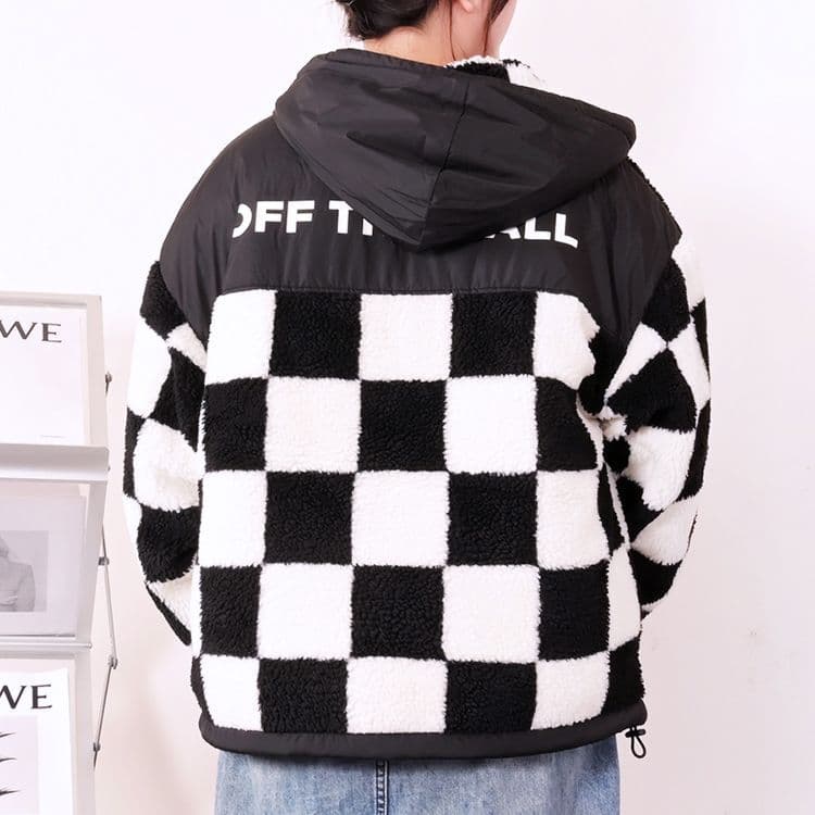 Пуховик Vans Checkerboard Sherpa Down Hoodie - изображение 3