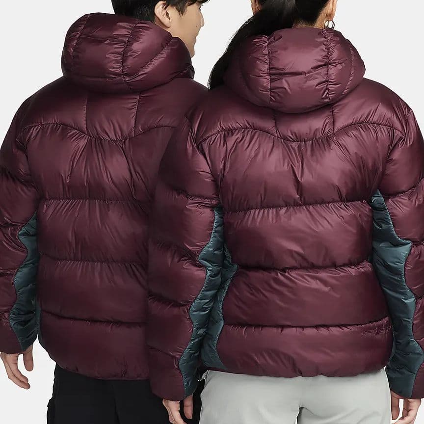 Зимняя куртка пуховик Nike Hoodie Jacket Red Brown - изображение 4