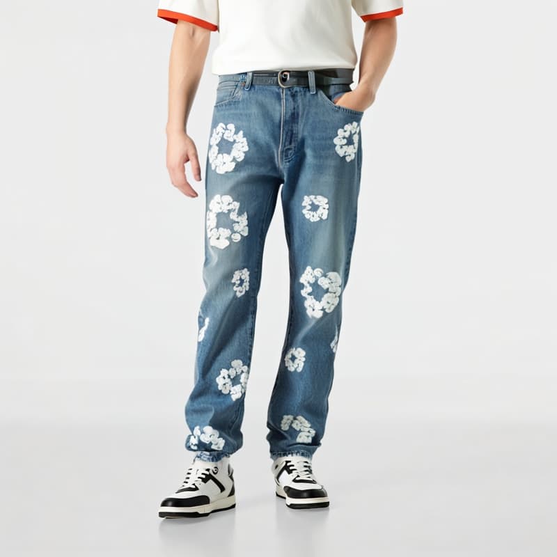 Штаны Denim Tears Floral Print Jeans - изображение 3