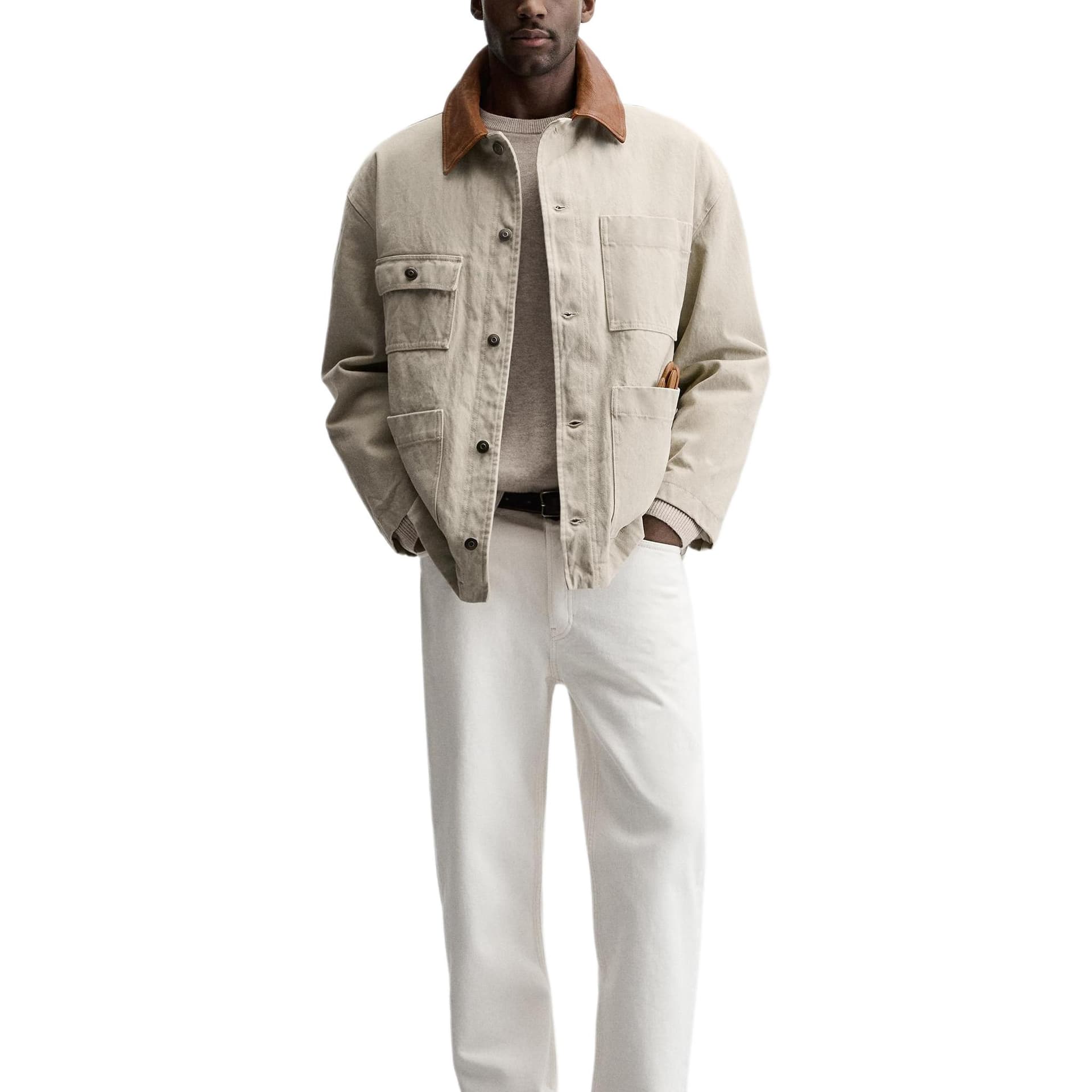 Куртка ZARA Colorblock Collar Jacket - изображение 3