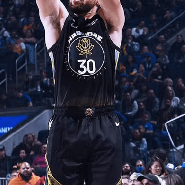 Баскетбольная майка Nike NBA Warriors Curry 30 Black Gold - изображение 3