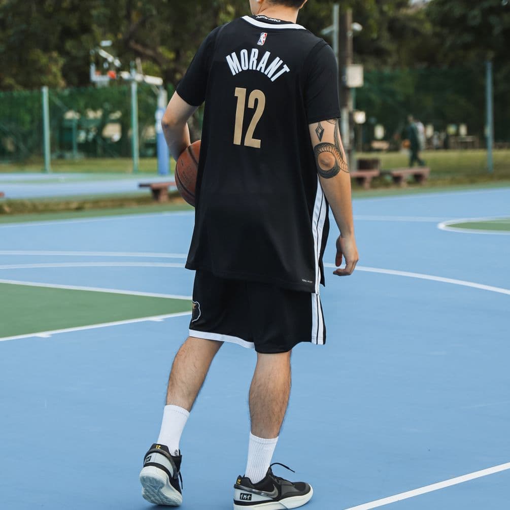 Баскетбольная майка Nike Morant Memphis Grizzlies City Edition Jersey Black White - изображение 4