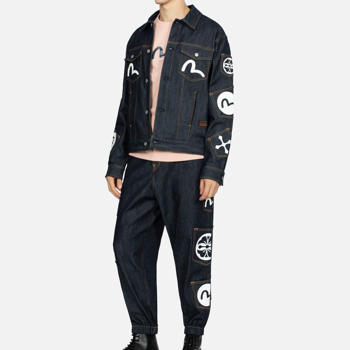 Джинсовая куртка EVISU AW23 Denim Jacket - изображение 3