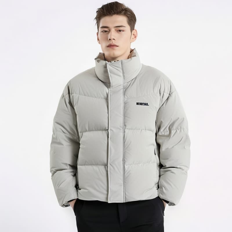 Зимняя куртка New Era Long Sleeve Down Jacket Light Grey - изображение 4