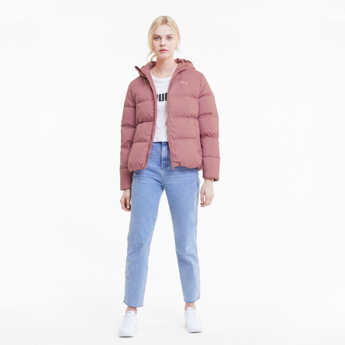 Пуховик Puma Logo Hooded Down Jacket - изображение 4