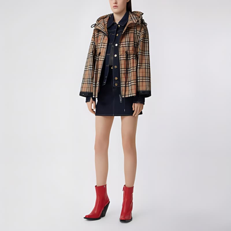 Куртка Burberry Classic Check Hoodie Jacket Khaki - изображение 8
