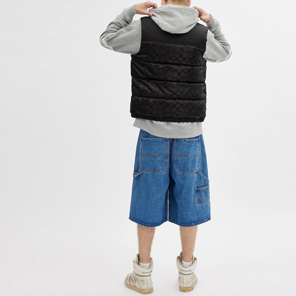 Жилет Coach Logo Print Colorblock Down Vest Black - изображение 3