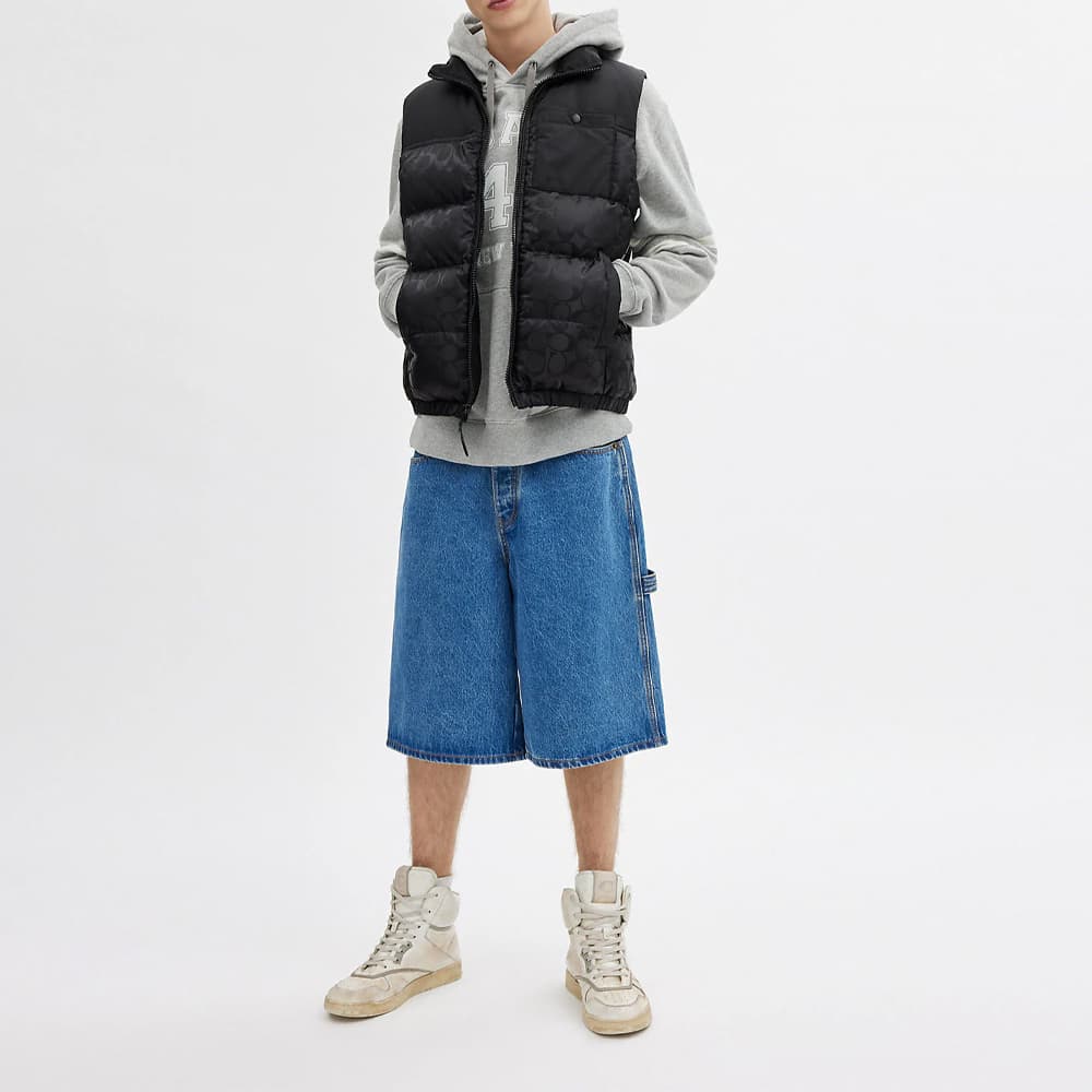 Жилет Coach Logo Print Colorblock Down Vest Black - изображение 2
