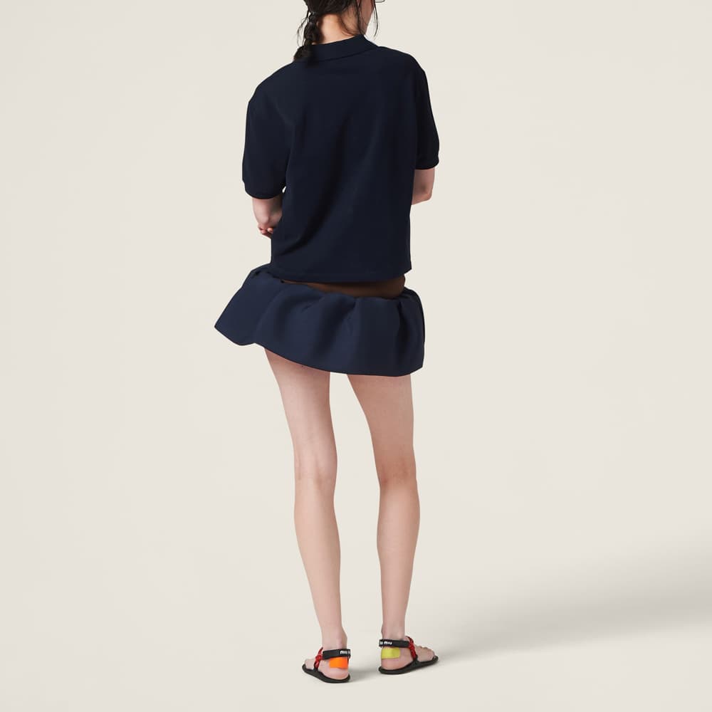 Юбка Miu Miu SS24 Mini Skirt Navy Blue - изображение 3