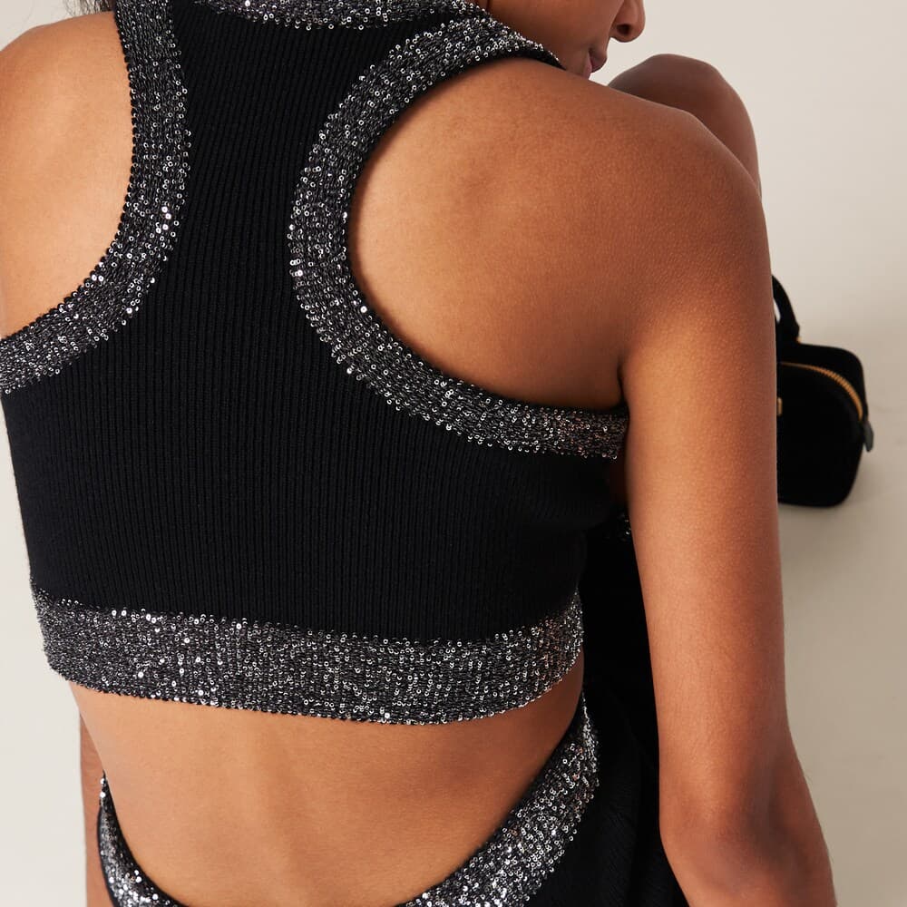 Майка Miu Miu Logo Patch Vest Black - изображение 4