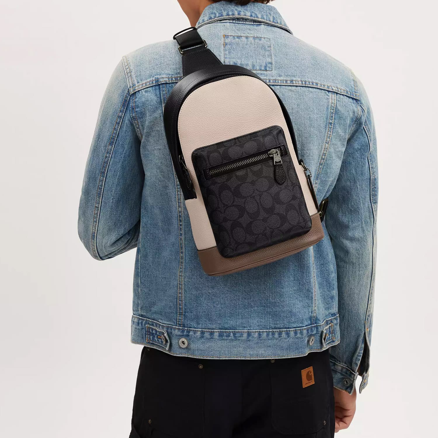 Нагрудная сумка COACH West Pack 19 Charcoal Gray - изображение 5