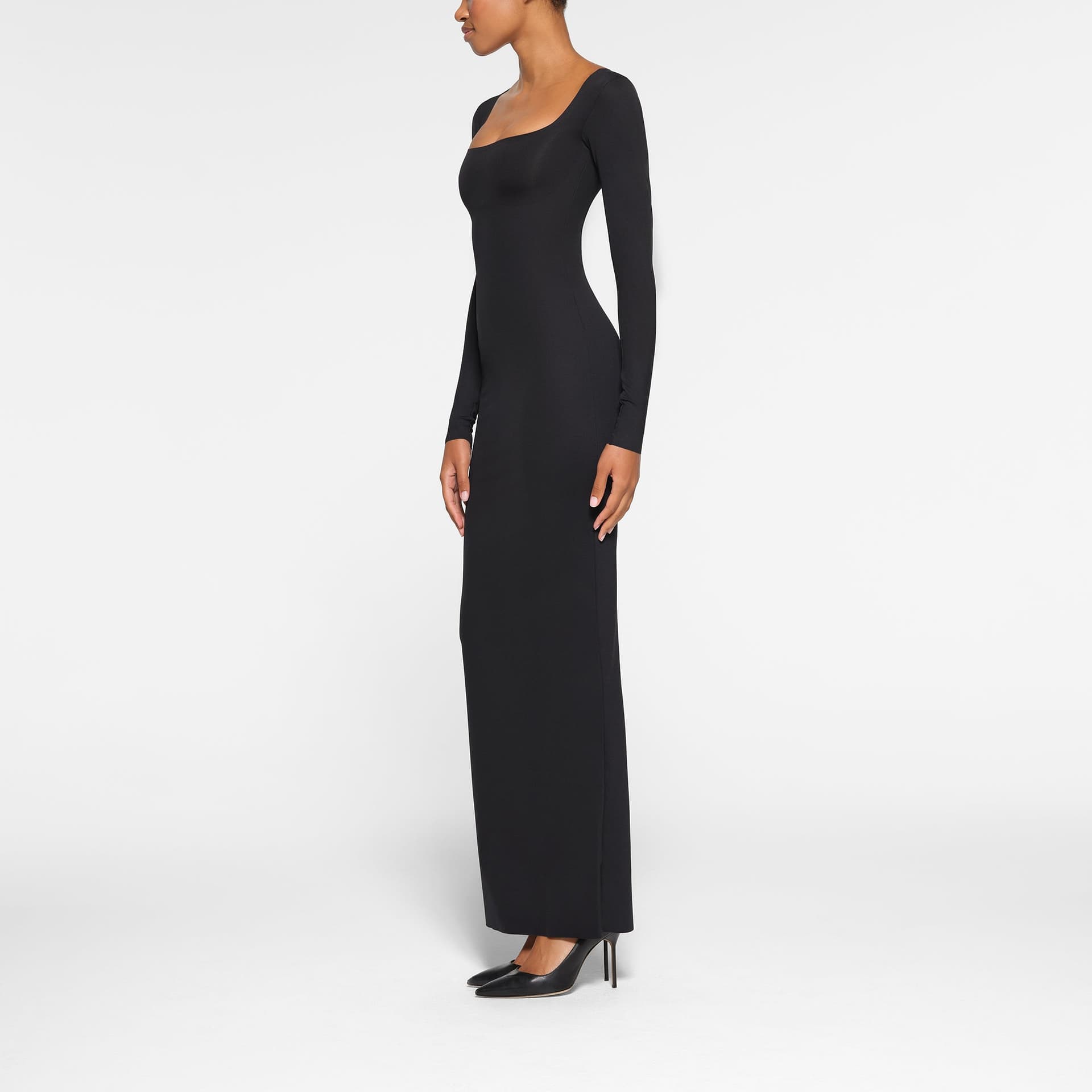 Платье SKIMS Body Long Sleeve Dress Onyx - изображение 3