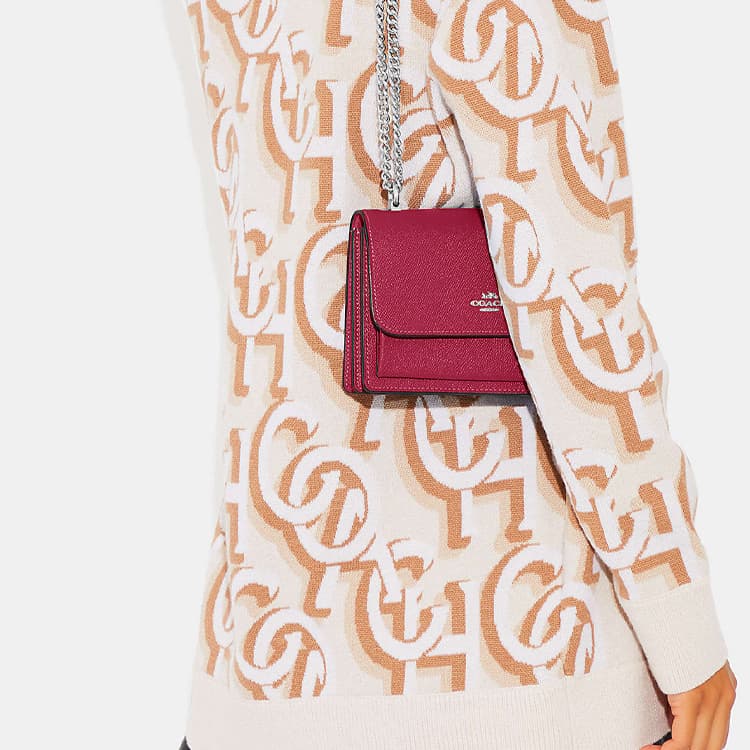Сумка через плечо COACH Klare 18 Silver Purple - изображение 5