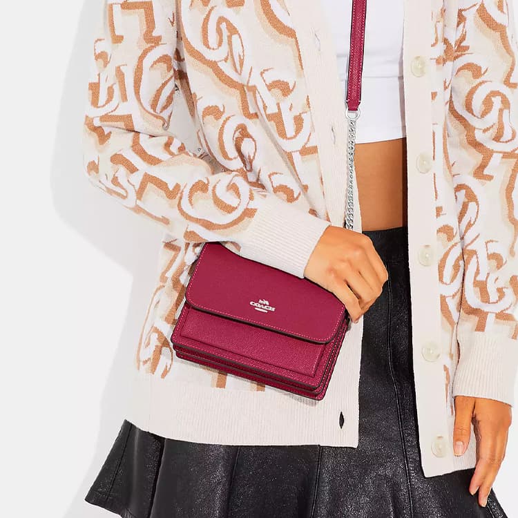 Сумка через плечо COACH Klare 18 Silver Purple - изображение 6