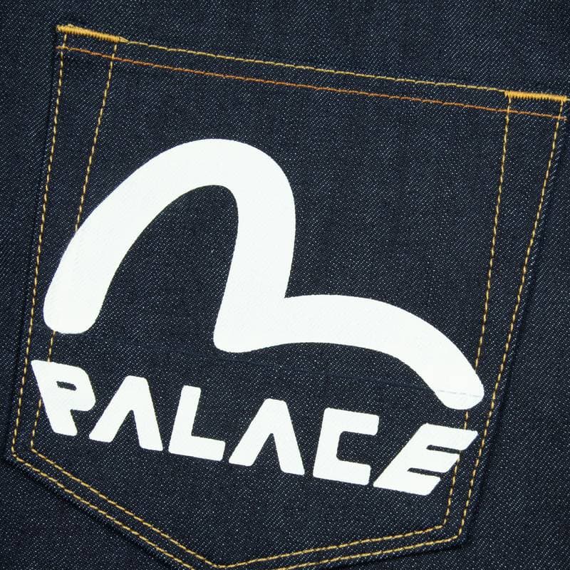 Джинсовые шорты PALACE x EVISU SS24 Logo Denim Shorts - изображение 4