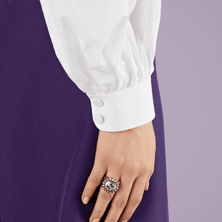 Кольцо Gucci Silver Logo Ring - изображение 4
