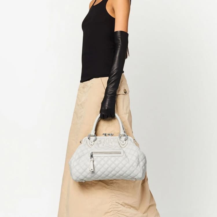 Сумка Marc Jacobs Quilted Leather Tote Bag White - изображение 6