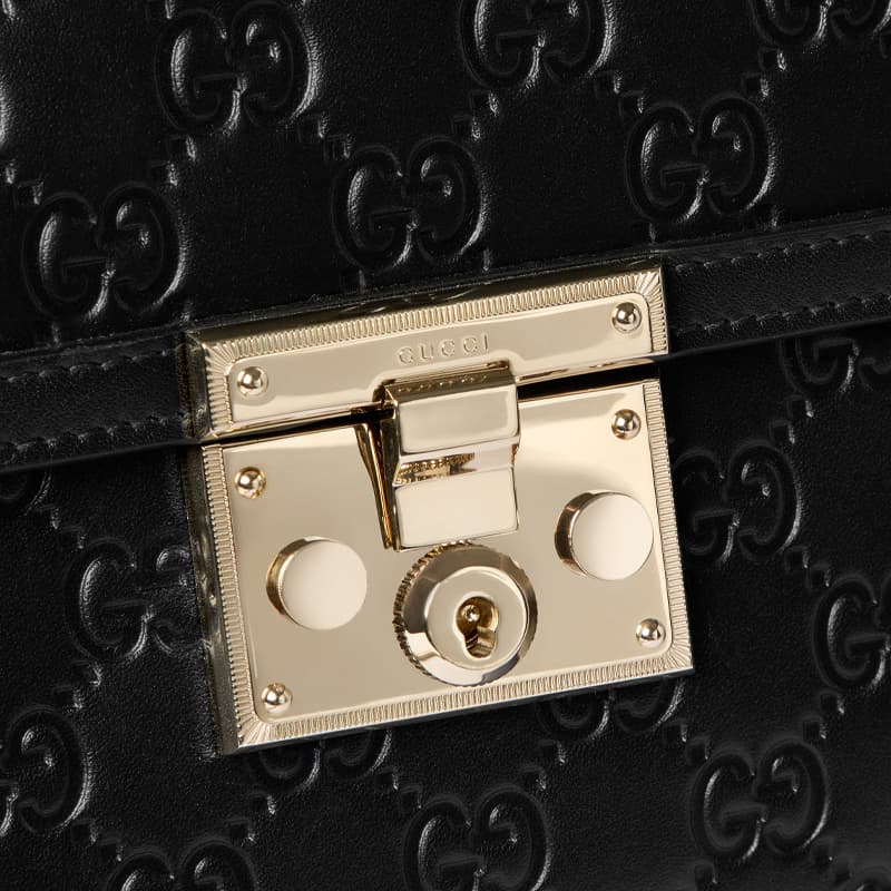 Сумка GUCCI Padlock Medium Shoulder Bag Black - изображение 7