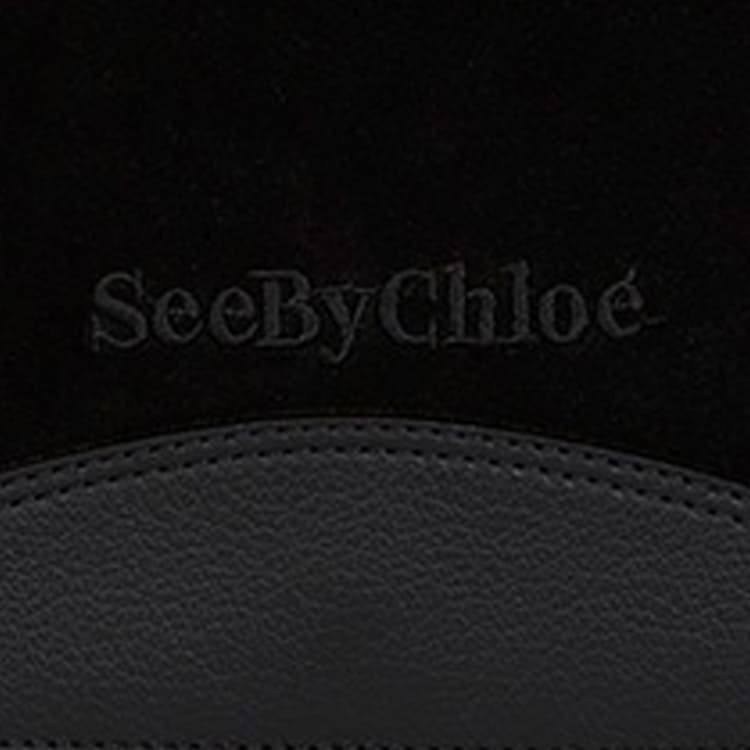 Сумка See By Chloe Logo Embossed Tote Bag Black - изображение 3