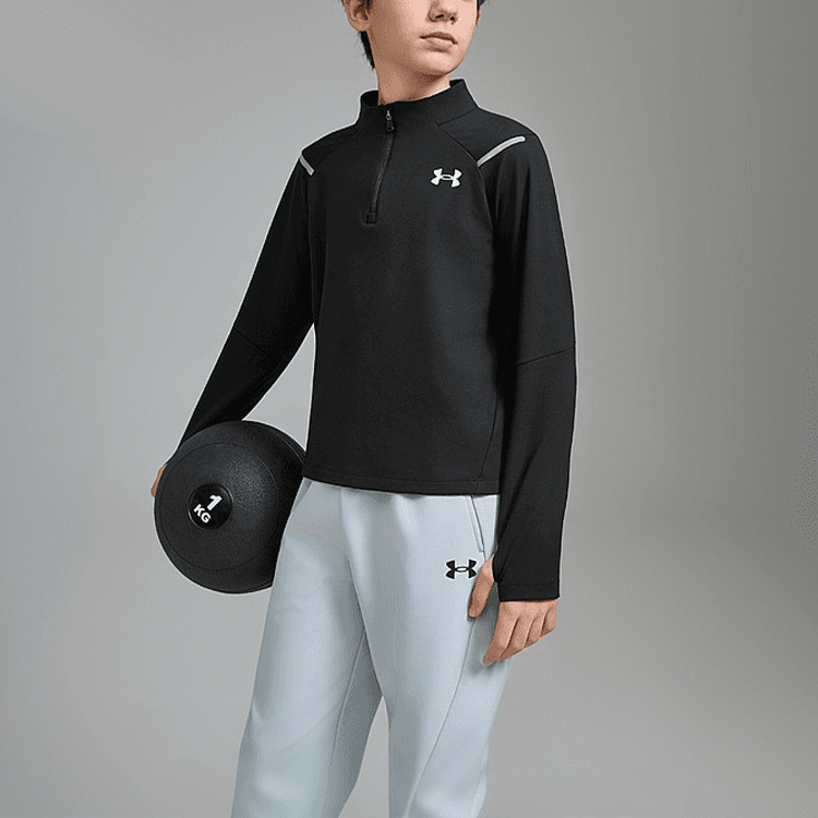 Футболка Under Armour Черные Детские Футболки - изображение 2
