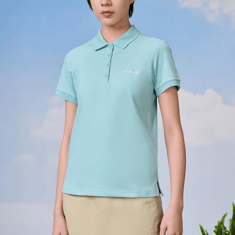 COLUMBIA Lakeside TRAIL™ Твёрдый PIQUE Поло Женское Зелёное - изображение 5