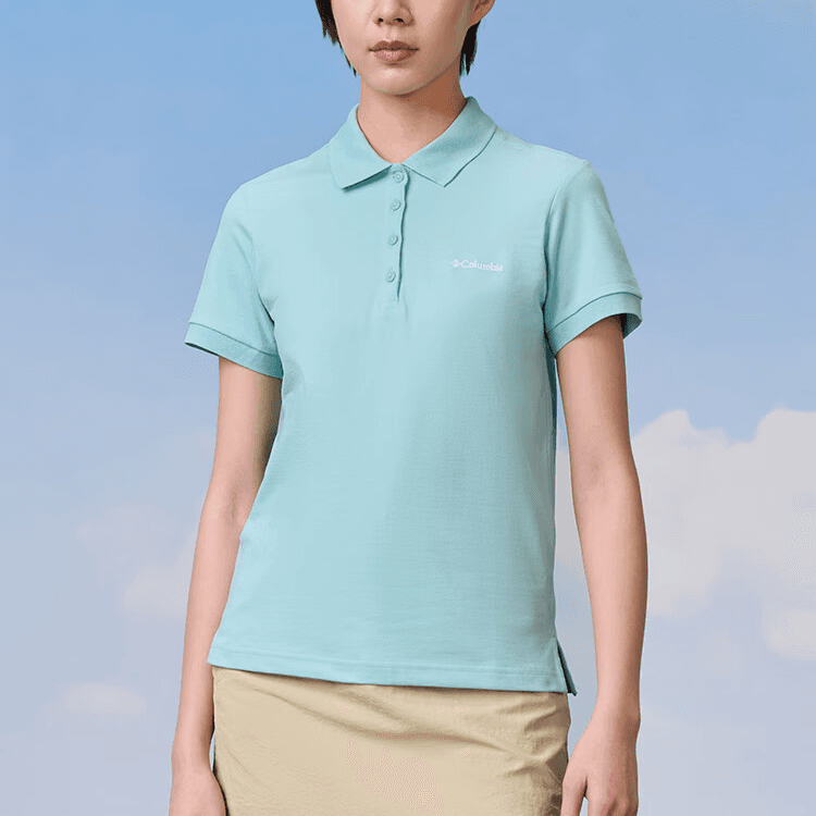 COLUMBIA Lakeside TRAIL™ Твёрдый PIQUE Поло Женское Зелёное - изображение 4