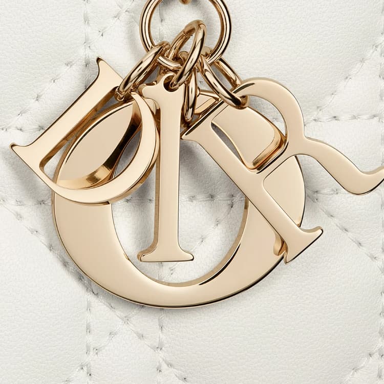 Сумка Dior Lady Dior Mini White — фото 6
