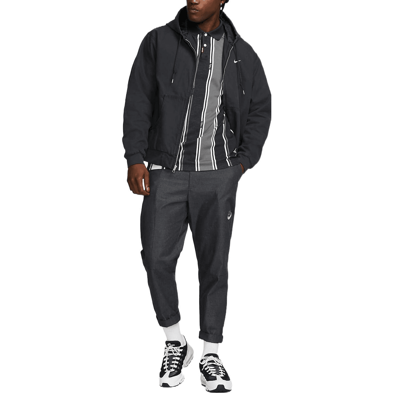 Куртка Nike Logo Zip Hoodie Black - изображение 3